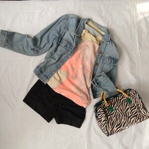 Vintage Custo Barcelona Top, Circa Early 2000s, Size 2, Unique Graphic Print